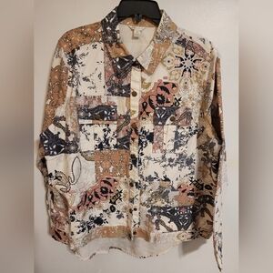 Lightweight barn jacket/shirt women size XL